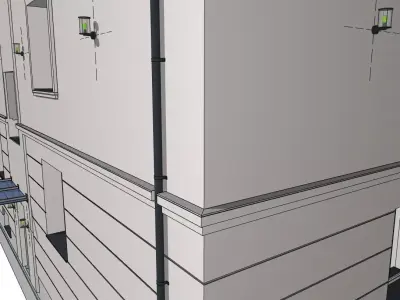 Classic Apartment Building Modern 3D Visualization 3D model