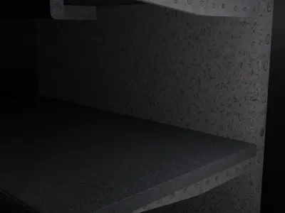 Store Shelf Low-poly 3D model