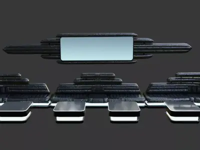 Modern Lounge Sofa Pack Game-ready Low poly Low-poly 3D model