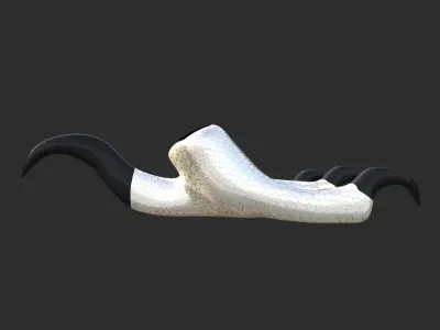 Adjustable Subdivision 4 Digit Talons Rigged Low-poly 3D model