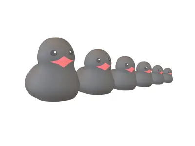 Matryoshka Duck Decoration V1 003 Low-poly 3D model