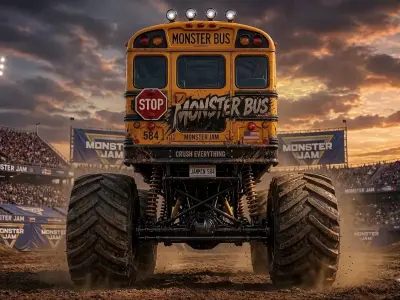 Monster Bus 3D Model STL Futuristic Heavy Bus for 3D Printing 3D print model