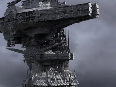  Moon Space station ring division Kit bash 3 3D model