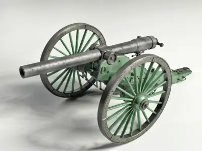 Civil War Cannon Free 3D model