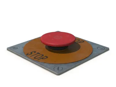 Stop Button 3D model