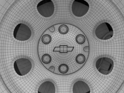 Chevrolet Tahoe Police wheel 3D model