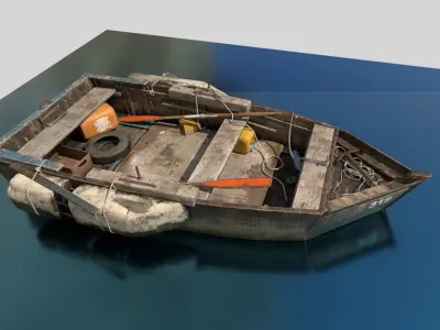 Old Fishing Boat  3D model