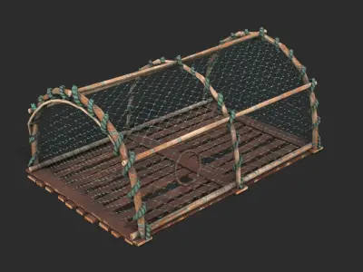 Crab Trap 03 Low-poly 3D model