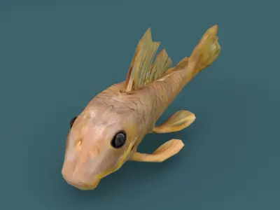 Sailfin Catfish  Low-poly 3D model