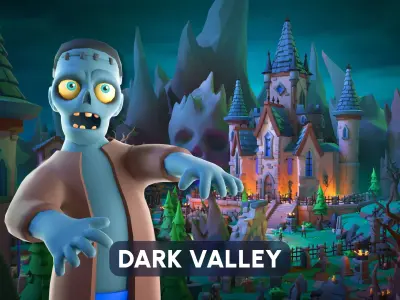 Dark Valley Low-poly 3D model