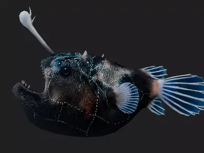 Monkfish Low-poly 3D model