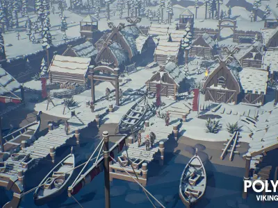 POLYGON - Vikings Pack Low-poly 3D model