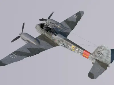 Me410 Heavy Fighter 3D model