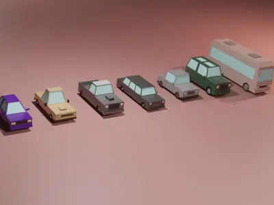 Car Pack Free low-poly 3D model