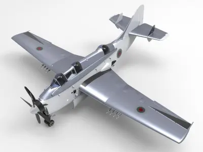 Royal Navy Fairey Gannet AS 3D model