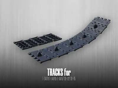 Soviet Tank Tracks - T-34-76 T-34-85 SU-85 Low-poly 3D model