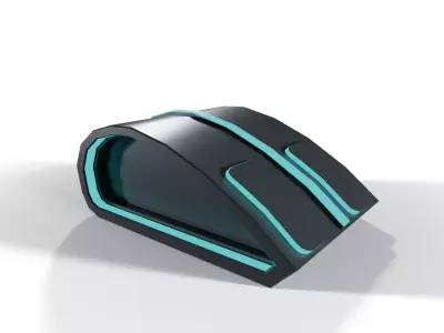Sci-Fi Computer Mouse Low-poly 3D model
