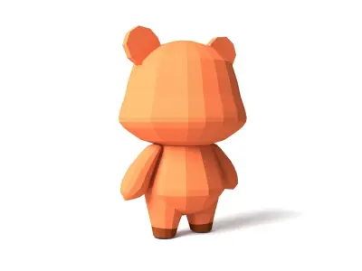 Character B100 Bear Cute Low-poly 3D model