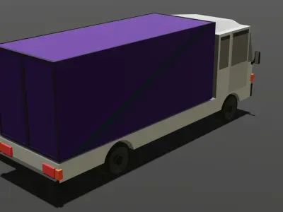 Low-Poly Trucks Pack Low-poly 3D model