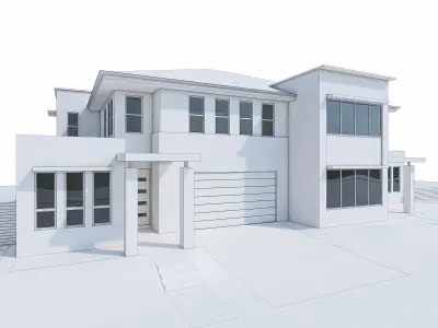 Townhouse 09 Low-poly 3D model