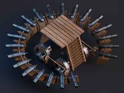 Da Vinci Inventions - Armoured Fighting Vehicle Low-poly 3D model