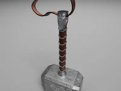 Mjolnir Free low-poly 3D model