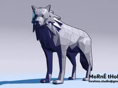 Poly Wolf Free 3D model