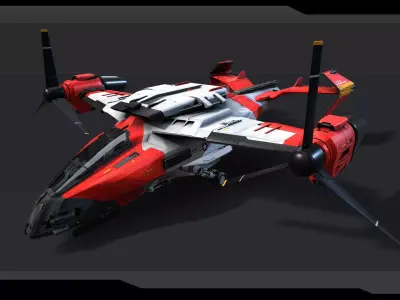 SF - VTOL Coast Guard Low-poly 3D model