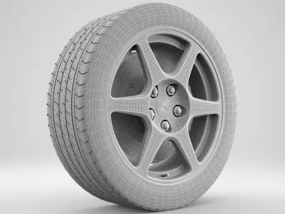 Enkei Performance Evo 8 Rim 3D model