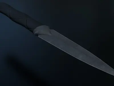 knife low-poly Low-poly 3D model