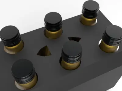 Beverage Branding Package No9 6Pack Low-poly 3D model