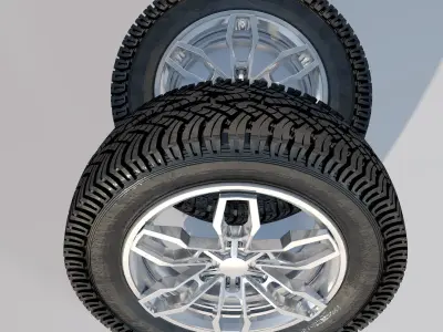 Tire with disc 3D model