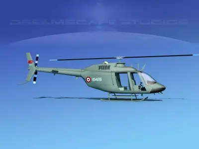 Bell OH-58B Turkish Army 3D model