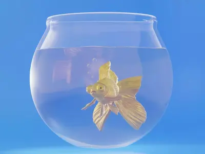 Goldfish aquarium 3D model