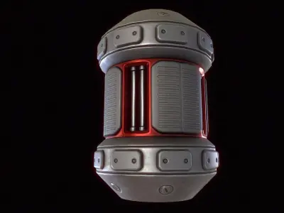 Cyberpunk FragGranade Low-poly 3D model