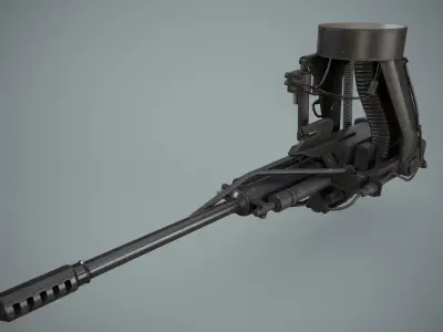 M230 Chain Gun Low-poly 3D model