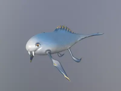 A cute fish- ready for Unity all render pipelines Low-poly 3D model
