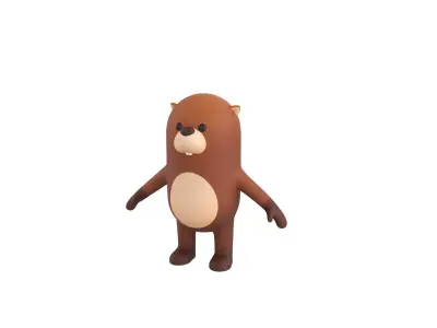 Beaver Character 3D model