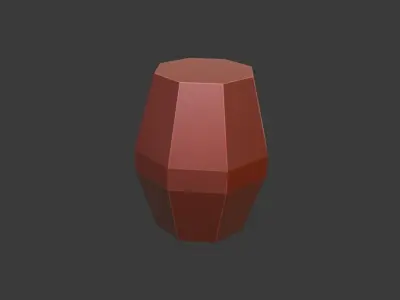 Low Poly barrel wooden Free low-poly 3D model