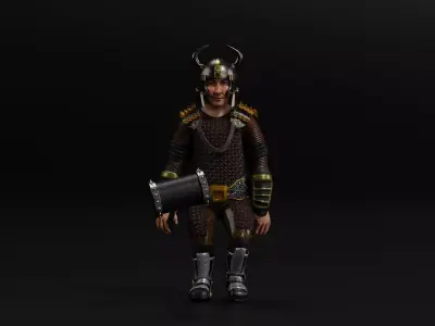 Dwarf Low-poly 3D model