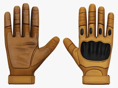 Tactical Gloves 01 PBR Low-poly 3D model