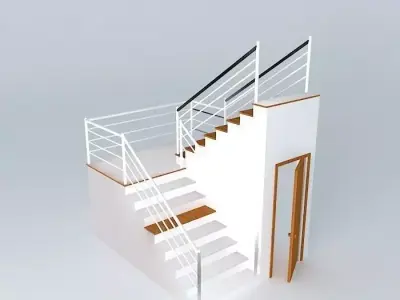 Staircase with closet Free 3D model
