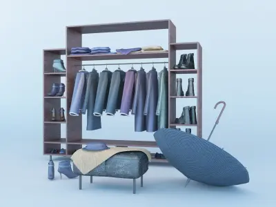 Coat Stand Free 3D model
