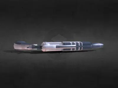 Futuristic Handgun Interceptor Low-poly 3D model