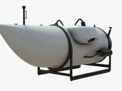 Realistic Mini Submarine 3D model