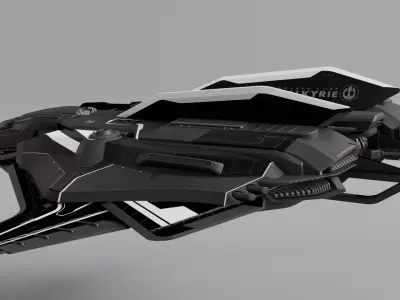 Spaceship v1 with full interiors 3D model