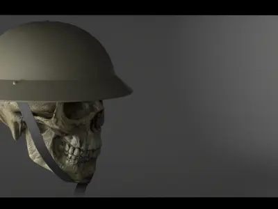 British helmet MKII MK2 ww2 Low-poly 3D model