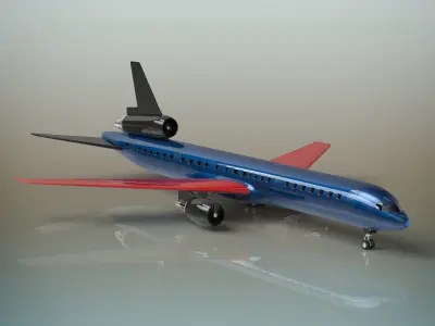 Airplane boeing jetliner - boeing jetliner 3D model