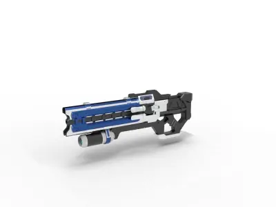 Electric Gun Low-poly 3D model