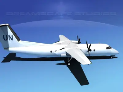 DeHavilland DHC-8-Q300 UN 3D model